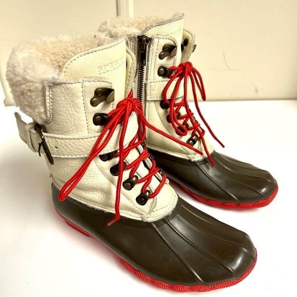 J. Crew Sperry Wool Shearwater Duck snow Boots women’s size 6 - Picture 3 of 12